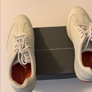 White and orange men rockport shoes